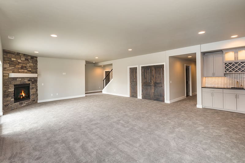 Basement-Finishing Painted basement